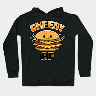 Funny Cute Kawaii Cheeseburger Funny Meme Gift For Burger Lovers Hoodie